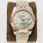 VR Factory Replica Rolex Datejust II 41mm Watch Gray Dial Two Tone Rose Gold 